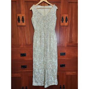 Vintage Hand Beaded & Sequined Sheath Sleeveless Wedding Dress Lined